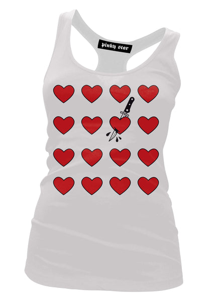 トップス Praying Heart Tank Top PS1235R-Pinky-Star-Cut-Your-