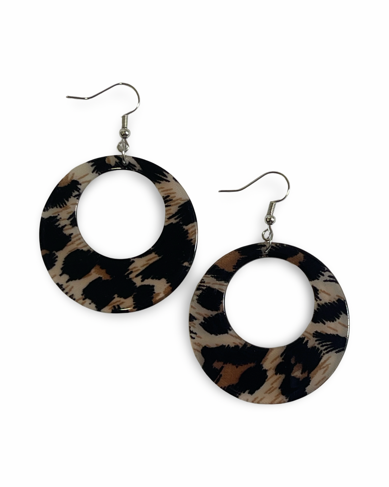 Leopard Hoop Earrings