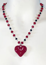 blood red heart gothic necklace by pink brigade for pinky star