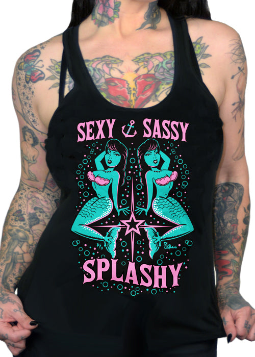Sexy Sasy Splashy mermaid tank by pinky star