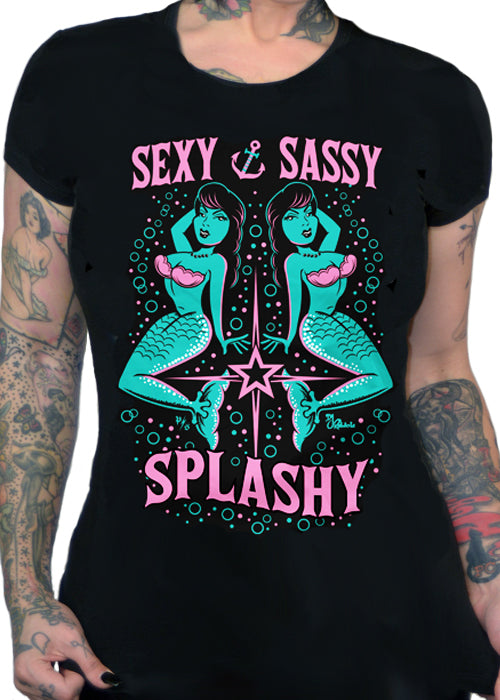 sexy sassy splashy mermaid tee by pinky star