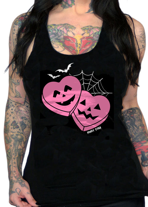 spooky candy hearts halloween gothic tee by pinky star