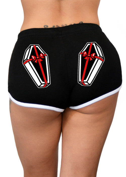 coffin gothic Dracula shorts