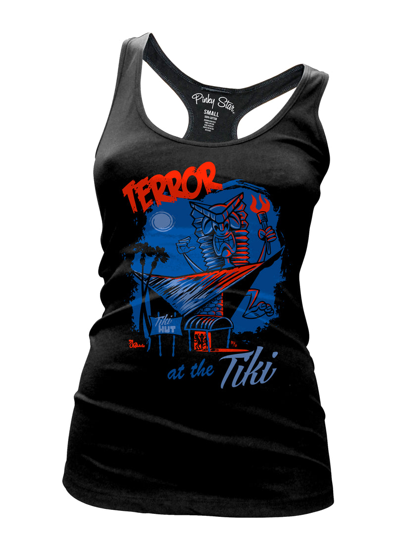 terror at the tiki tank top by pinky star