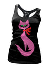 retro vintage kitty cat lovers tank top by pinky star