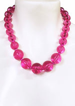 lucent fuchsia bauble necklace by pinky star