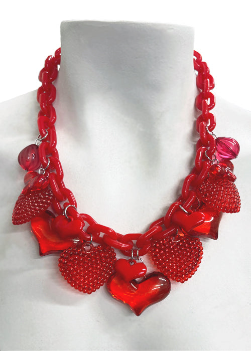 Be Still My Heart Acylic Necklace by Pinky Star