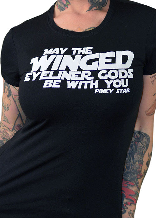 May The Winged Eyeliner Gods Be With You Tee