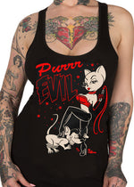 purrr evil cat tank - pinky star