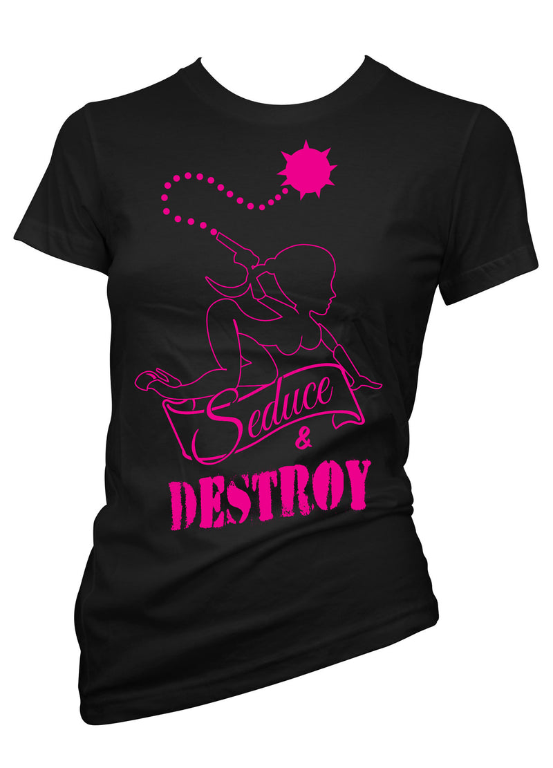seduce and destroy ball and chain tee